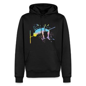High Jumper High Jumping High Jump - Men's Premium Hoodie - black - Front - Nico (187cm) & Julia (174cm)