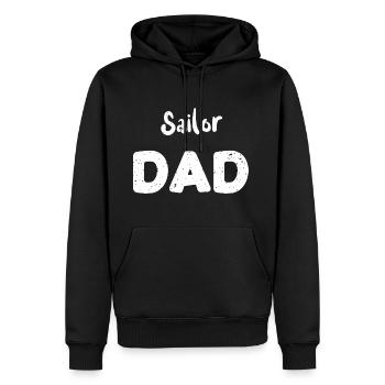 Sailor Dad - Boating - Men's Premium Hoodie - black - Front - Nico (187cm) & Julia (174cm)