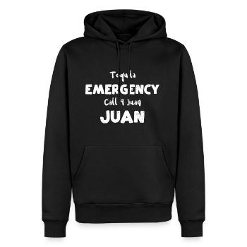 Tequila Emergency Call 9 Juan Juan - Men's Premium Hoodie - black - Front - Nico (187cm) & Julia (174cm)