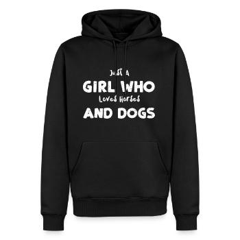 Just A Girl Who Loves Horses And... - Men's Premium Hoodie - black - Front - Nico (187cm) & Julia (174cm)