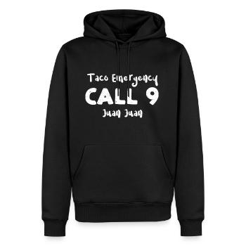 Taco Emergency Call 9 Juan Juan - Men's Premium Hoodie - black - Front - Nico (187cm) & Julia (174cm)