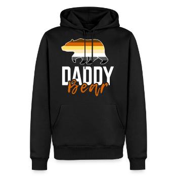 Daddy Bear Gay Pride Fetish - Men's Premium Hoodie - black - Front - Nico (187cm) & Julia (174cm)