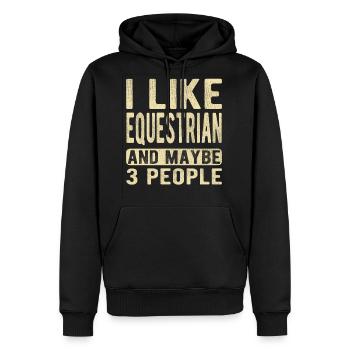 Equestrian Saying - Men's Premium Hoodie - black - Front - Nico (187cm) & Julia (174cm)