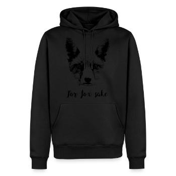 For Fox Sake - Men's Premium Hoodie - black - Front - Nico (187cm) & Julia (174cm)