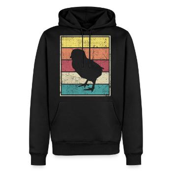 Small Bird Retro Vintage classic - Men's Premium Hoodie - black - Front - Nico (187cm) & Julia (174cm)