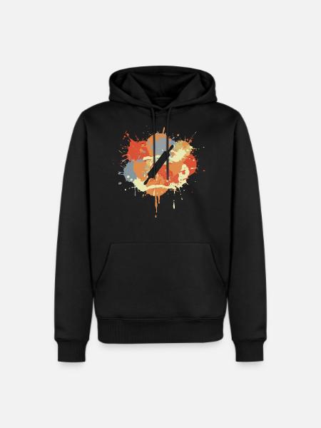Rolling Pin Sketch - Men's Premium Hoodie - black