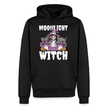 MOONLIGHT WITCH - WITCH HALLOWEEN - Men's Premium Hoodie - black - Front - Nico (187cm) & Julia (174cm)