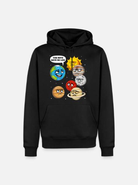 Space Planets Astronomy - Men's Premium Hoodie - black