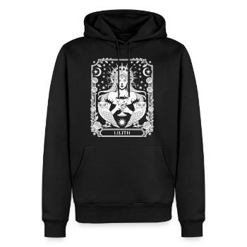 Lilith Sun Queen Emblem - Men's Premium Hoodie - black - Front - Nico (187cm) & Julia (174cm)