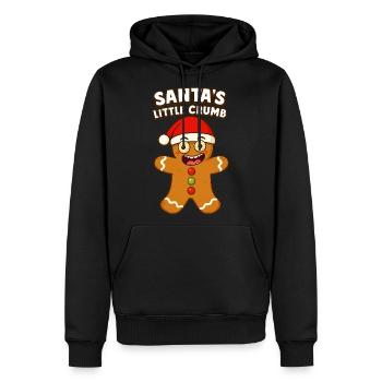 Gingerbread Santa`s Little Crumb - Men's Premium Hoodie - black - Front - Nico (187cm) & Julia (174cm)