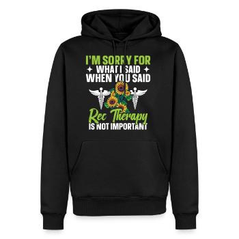  Recreational Therapy Therapeutic RC Recreational - Men's Premium Hoodie - black - Front - Nico (187cm) & Julia (174cm)