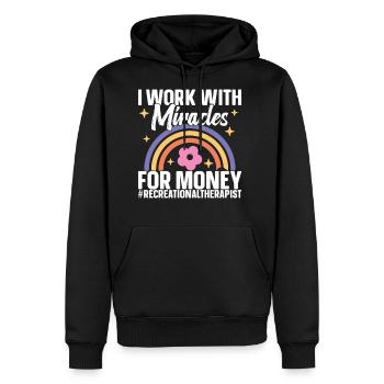  RT Badge Reel Therapeutic Recreation Recreational - Men's Premium Hoodie - black - Front - Nico (187cm) & Julia (174cm)