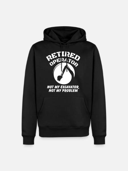 Retired Heavy Equipment Operator - Men's Premium Hoodie - black