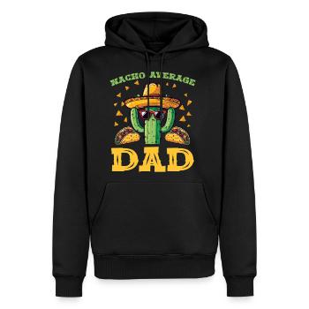 Macho Average Dad - Men's Premium Hoodie - black - Front - Nico (187cm) & Julia (174cm)