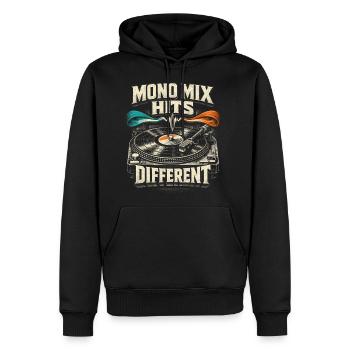 Vinyl Collector Mono Mix Hits Different - Men's Premium Hoodie - black - Front - Nico (187cm) & Julia (174cm)