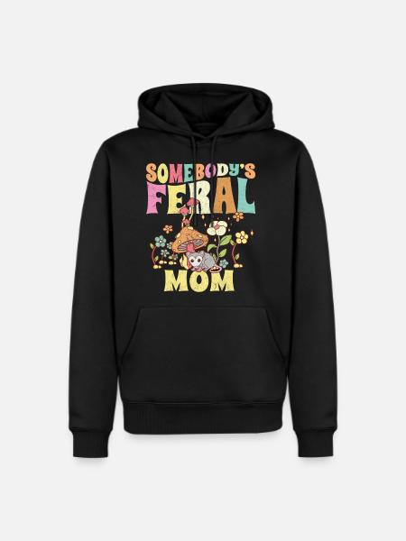 Somebody's Feral Mom - Men's Premium Hoodie - black