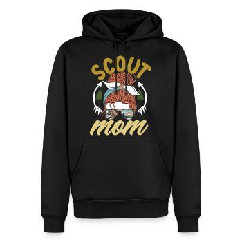 Messy Bun Scout Mom Scouting Mother - Men's Premium Hoodie - black - Front - Nico (187cm) & Julia (174cm)