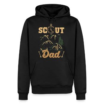 Scout Scouting Dad Father Camp Forest - Men's Premium Hoodie - black - Front - Nico (187cm) & Julia (174cm)