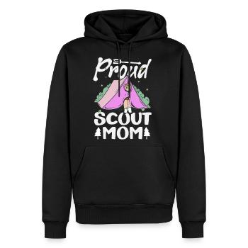 Proud Scout Mom Scouting Mother Camp - Men's Premium Hoodie - black - Front - Nico (187cm) & Julia (174cm)