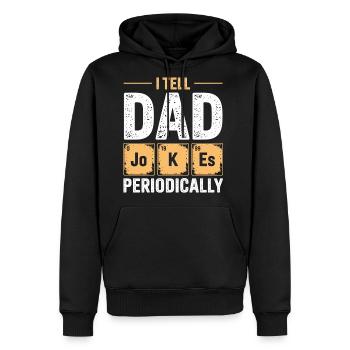 Dad Jokes Periodically Tee - Men's Premium Hoodie - black - Front - Nico (187cm) & Julia (174cm)