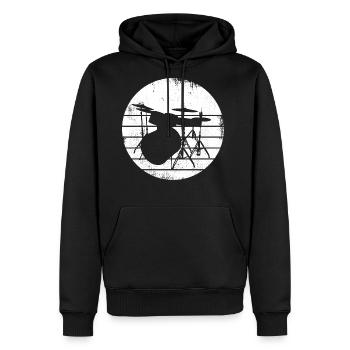 Drum Kit - Men's Premium Hoodie - black - Front - Nico (187cm) & Julia (174cm)