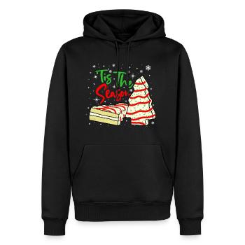 Tis The Season Christmas Tree Cakes Debbie - Men's Premium Hoodie - black - Front - Nico (187cm) & Julia (174cm)