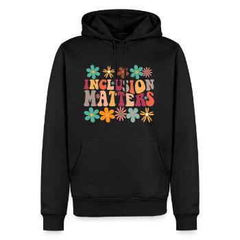 Inclusion Matters - Men's Premium Hoodie - black - Front - Nico (187cm) & Julia (174cm)