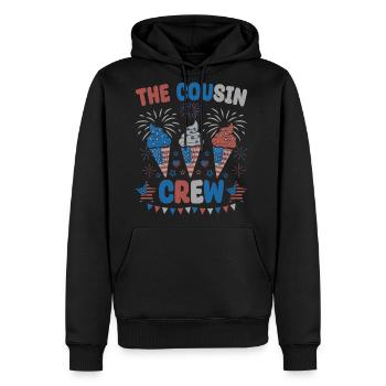 Red White and Blue The Cousin Crew Ice Pops - Men's Premium Hoodie - black - Front - Nico (187cm) & Julia (174cm)