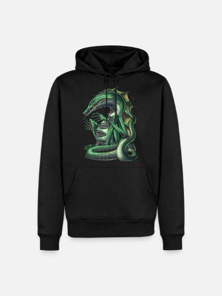 Aztec Mythology Creature Cipactli - Men's Premium Hoodie - black