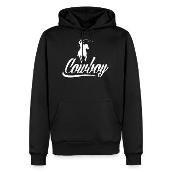 Cowboy Horse Riding Western Sport - Men's Premium Hoodie - black - Front - Nico (187cm) & Julia (174cm)