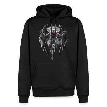 Mothman - Men's Premium Hoodie - black - Front - Nico (187cm) & Julia (174cm)