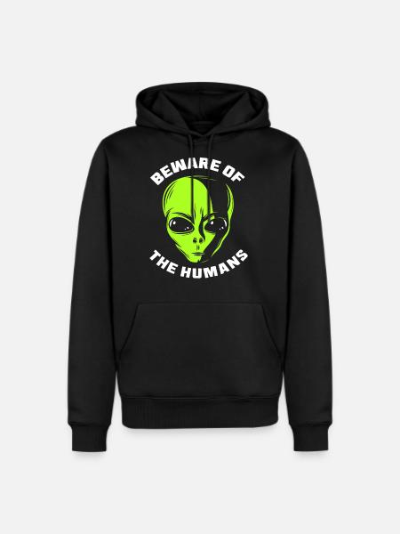 Alien Face - Men's Premium Hoodie - black