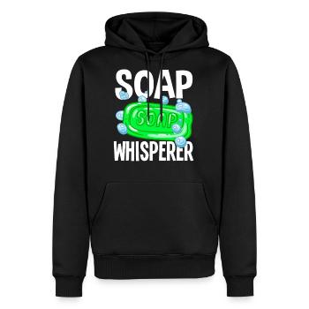 Soap Whisperer Soap Production - Men's Premium Hoodie - black - Front - Nico (187cm) & Julia (174cm)