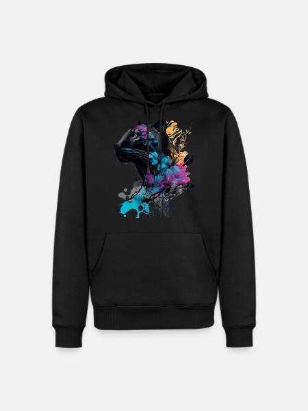 Kawaii Panther - Men's Premium Hoodie - black