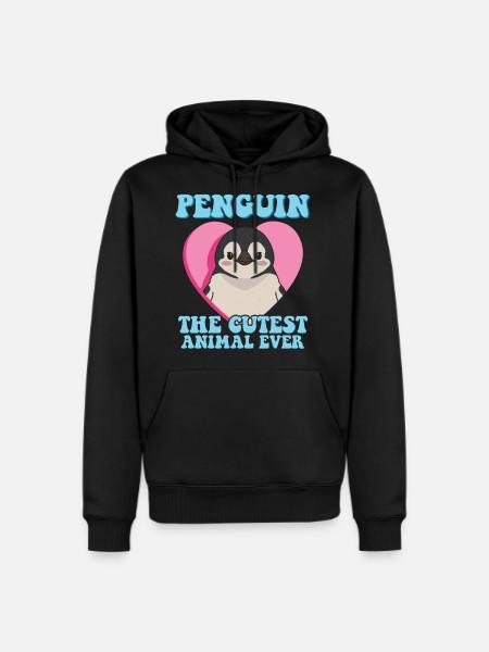 Penguin The Cutest Animal - Men's Premium Hoodie - black