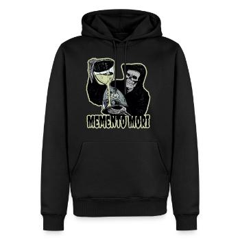 Memento Mori Halloween Gift remember you will die - Men's Premium Hoodie - black - Front - Nico (187cm) & Julia (174cm)