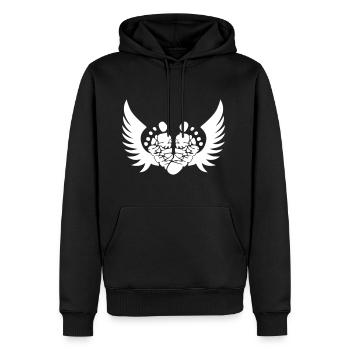 Baby feet wings pregnancy birth baby - Men's Premium Hoodie - black - Front - Nico (187cm) & Julia (174cm)