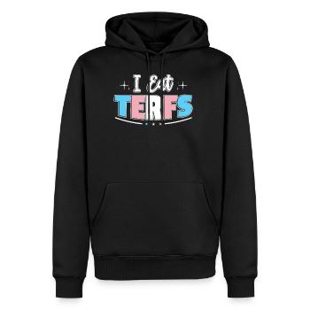 No Terfs Transfeminism Trans Person - Men's Premium Hoodie - black - Front - Nico (187cm) & Julia (174cm)