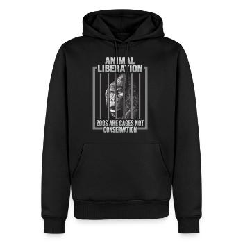 Animal welfare Animal cruelty Design - Men's Premium Hoodie - black - Front - Nico (187cm) & Julia (174cm)