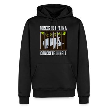 Animal welfare Animal cruelty Design - Men's Premium Hoodie - black - Front - Nico (187cm) & Julia (174cm)