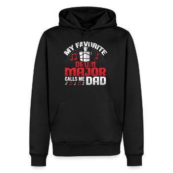 Drum Major calls me Dad Design for a Drum Major - Men's Premium Hoodie - black - Front - Nico (187cm) & Julia (174cm)