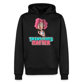 Trans Lives Matter - Men's Premium Hoodie - black - Front - Nico (187cm) & Julia (174cm)