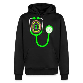 Stethoscope - Men's Premium Hoodie - black - Front - Nico (187cm) & Julia (174cm)