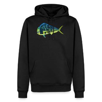 Vivid Mahi Mahi Burst - Men's Premium Hoodie - black - Front - Nico (187cm) & Julia (174cm)