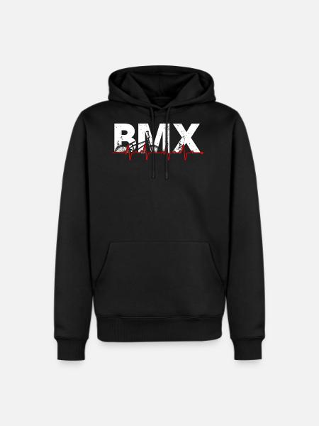 BMX Pulse Bike Art - Men's Premium Hoodie - black