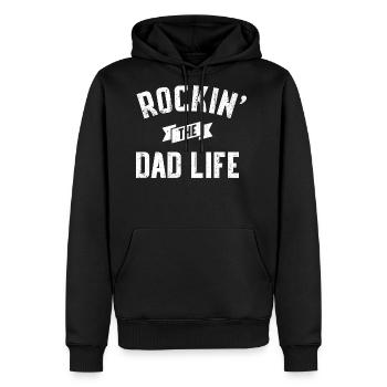 Rockin the Dad Life - Men's Premium Hoodie - black - Front - Nico (187cm) & Julia (174cm)
