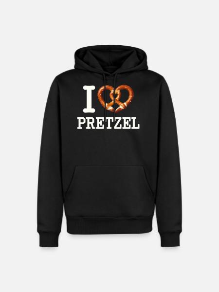 I Heart Pretzel - Men's Premium Hoodie - black