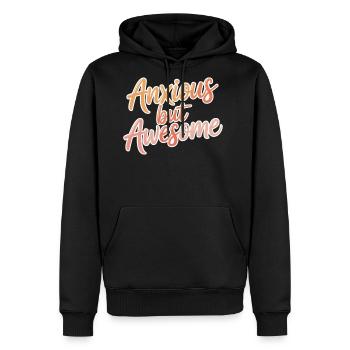 Anxious but Awesome - Men's Premium Hoodie - black - Front - Nico (187cm) & Julia (174cm)