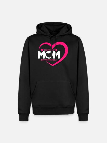 I Love You Mom - Mother's Day - Men's Premium Hoodie - black