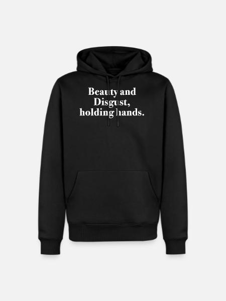 Beaty and Disgust, holding hands. - Men's Premium Hoodie - black